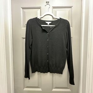 Time and Tru Crew Neck Button Up Cardigan
